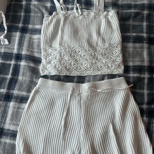 Target White Knit Swim Coverup Set